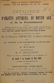 Tapa de Catalogue d'une riche collection d'objets antiques, du Moyen Âge det de la Renaissances