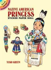 Tapa de Native American Princess Sticker Paper Doll
