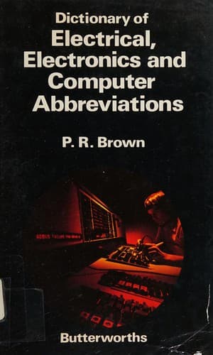 Tapa de Dictionary of electrical, electronics, and computer abbreviations