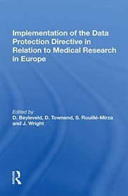 Tapa de Implementation of the Data Protection Directive in relation to medical research in Europe