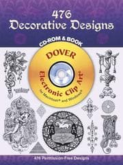 Tapa de 476 Decorative Designs CD-ROM and Book