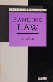 Tapa de Cases and materials in banking law
