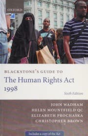 Tapa de Blackstone's guide to the Human Rights Act 1998