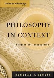 Tapa de Thomson Advantage Books: Philosophy in Context