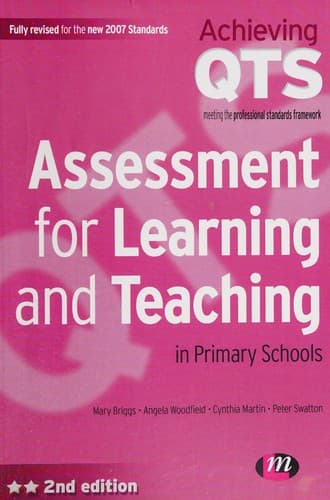Tapa de Assessment for learning and teaching in primary schools