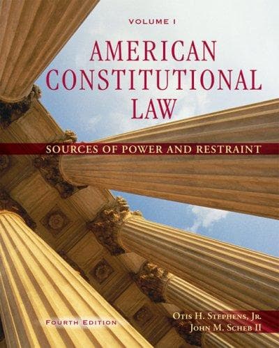 Tapa de American Constitutional Law, Volume I
