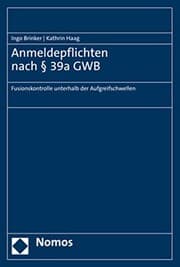 Tapa de Anmeldepflichten Nach 39a Gwb