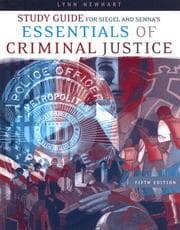 Tapa de Study Guide for Siegel/Senna's Essentials of Criminal Justice, 5th