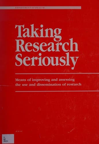 Tapa de Taking Research Seriously