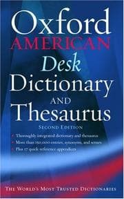 Tapa de The Oxford desk dictionary and thesaurus