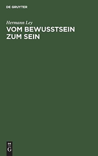 Tapa de Vom Bewußtsein Zum Sein