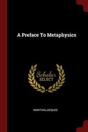 Tapa de A Preface To Metaphysics