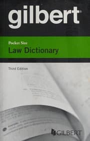 Tapa de Gilbert Pocket Size Law Dictionary