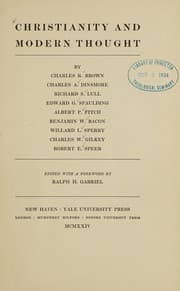 Tapa de Christianity and modern thought