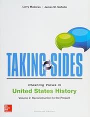 Tapa de Taking Sides : Clashing Views in United States History, Volume 2