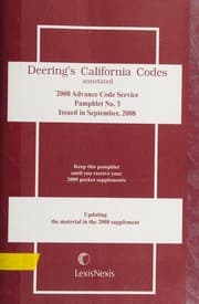 Tapa de Welfare and institutions code, annotated, of the State of California