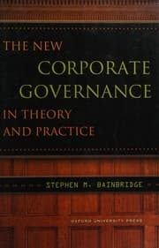 Tapa de The new corporate governance in theory and practice