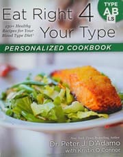 Tapa de Eat right 4 your type personalized cookbook type AB
