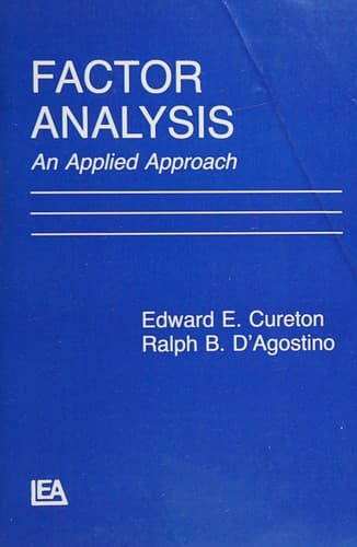 Tapa de Factor analysis