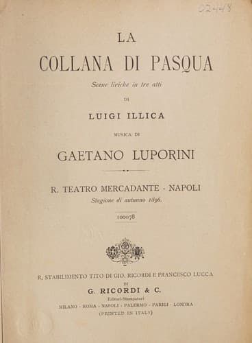 Tapa de La collana di Pasqua