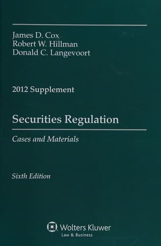 Tapa de 2012 case supplement securities regulation
