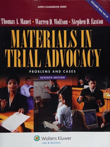 Tapa de Materials in trial advocacy