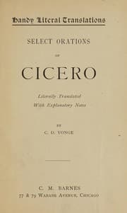 Tapa de Select orations of Cicero