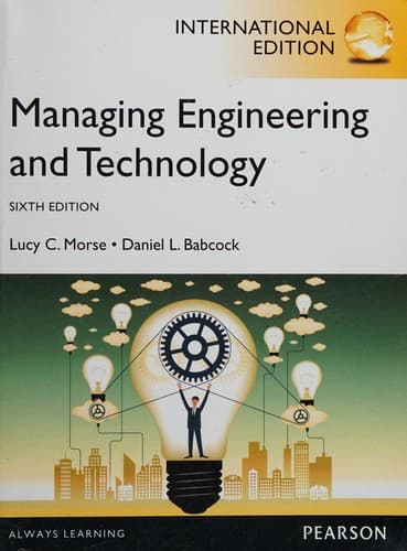 Tapa de Managing Engineering and Technology, International Edition
