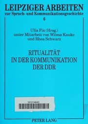 Tapa de Ritualitaet in der Kommunikation der DDR