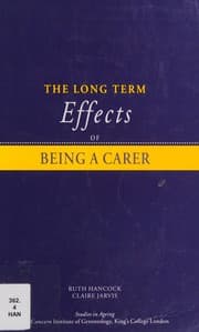 Tapa de The long term effects of being a carer
