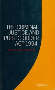 Tapa de The Criminal justice and public order act 1994