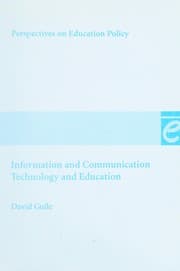 Tapa de Information and Communication Technologies and Education (Perspectives on Education Policy)