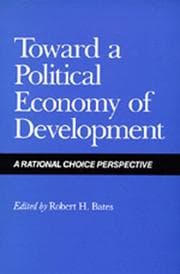 Tapa de Toward a Political Economy of Development