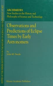 Tapa de Observations and predictions of eclipse times by early astronomers