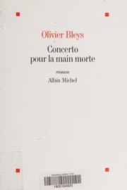 Tapa de Concerto pour la main morte