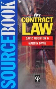 Tapa de Sourcebook on contract law
