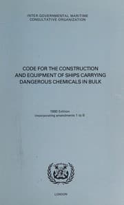 Tapa de Code for the construction and equipment of ships carrying dangerous chemicals in bulk