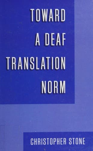 Tapa de Toward a deaf translation norm