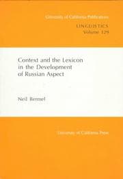 Tapa de Context and the lexicon in the development of Russian aspect