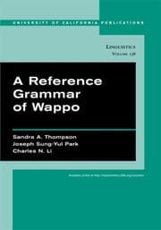 Tapa de A Reference Grammar of Wappo (University of California Publications in Linguistics)