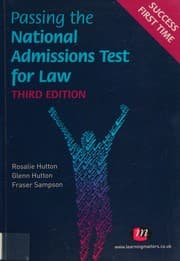Tapa de Passing the National Admissions Test for Law