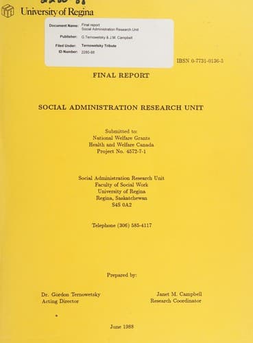 Tapa de Final report