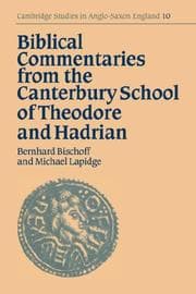 Tapa de Biblical Commentaries from the Canterbury School of Theodore and Hadrian
