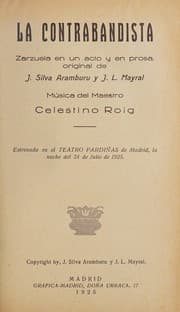 Tapa de La contrabandista