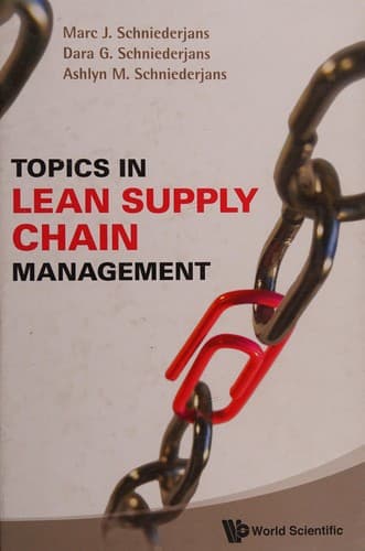 Tapa de Topics in lean supply chain management