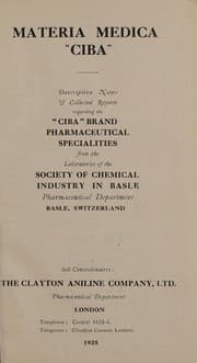 Tapa de Materia medica "CIBA"