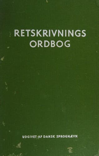 Tapa de Retskrivningsordbog