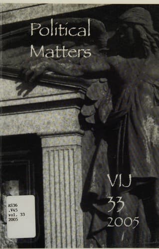 Tapa de Political matters