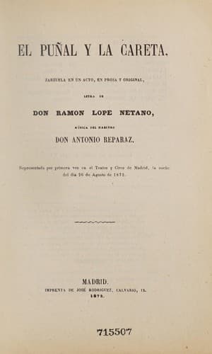 Tapa de El puñal y la careta