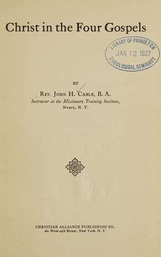 Tapa de Christ in the four Gospels